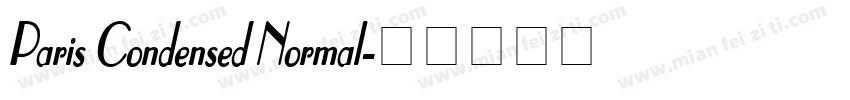 Paris Condensed Normal字体转换